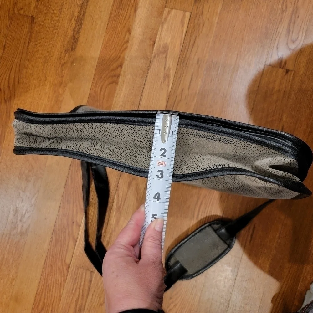 NEW Bellemonde Messenger Bag Gray Black Laptop bag Vegan